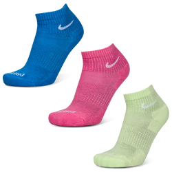 Unisexe Chaussettes - Nike Everyday Cushioned Ankle 3 Pack - Barely Voltwht-Pinksiclewht-Blue