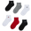Jordan Kids Ankle 6 Pack - Unisex Socken Gym Red-Black-White
