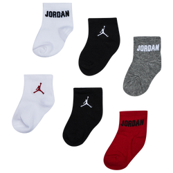 Unisex Socken - Jordan Kids Ankle 6 Pack - Gym Red-Carbon Heather-White