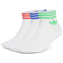 Unisex Calze - adidas Ankle 3 Pack - White-Lucid Blue-Screaming Green