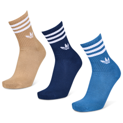 Unisex Socks - adidas Mid Cut Crew 3 Pack - Ash Blue-Night Indigo-Cardboard