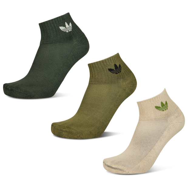 Adidas Ankle 3 Pack Sokken Unisex - Groen - Maat 43-45 - Katoen