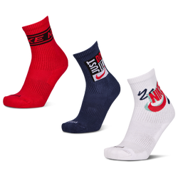 Unisex Socken - Nike Everyday Cushioned Crew 3 Pack - University Red-Midnig
