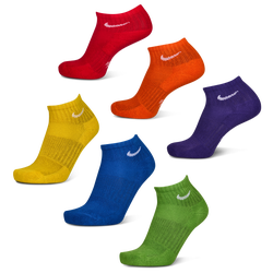 Unisex Socken - Nike Kids Crew 6 Pack - University Redwht-Rush Orang-Yellow
