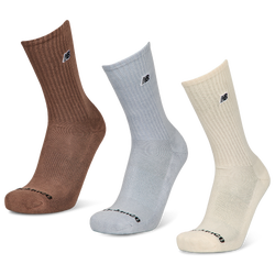 Unisex Socken - New Balance Crew 3 Pack - Grey-Brown-Off White