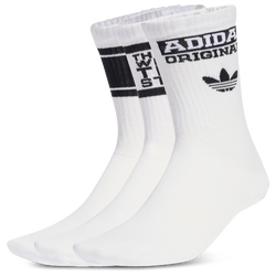 Unisexe Chaussettes - adidas Mid Cut Crew 3 Pack - White-White-White