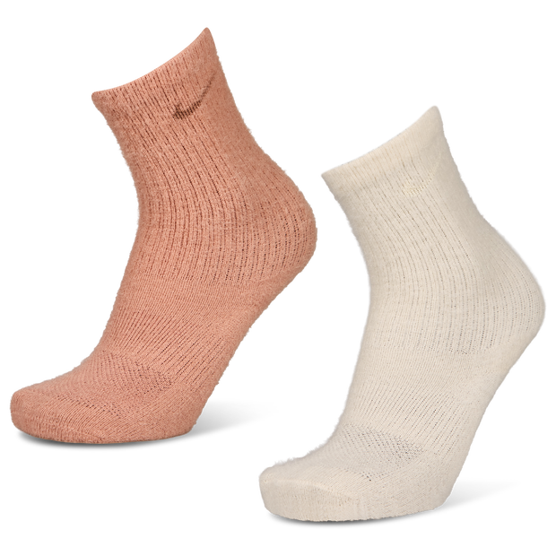 Nike Everyday + Cushioned Crew 2 Pack Unisex - Calze Beige - Taglia 38 - 42 - Algodón