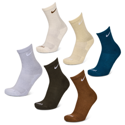 Unisex Socks - Nike Everyday Cushioned Crew 6 Pack - Blueforcew-Sequoiaw-Mosswo