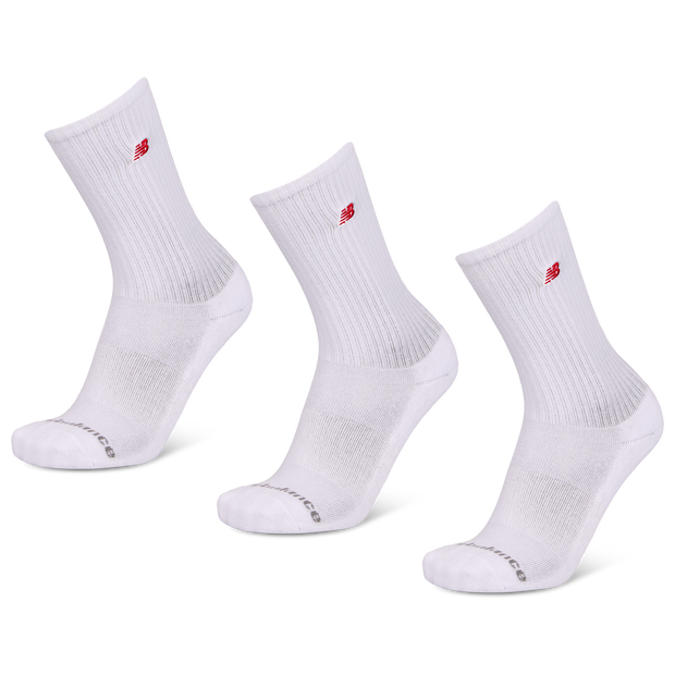 New Balance Crew 3 Pack Unisex - Calze Bianco - Taglia 35-38 - Algodón
