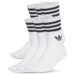Unisexe Chaussettes - adidas 3-Stripes Crew Socks 6 Pairs - Poly-White