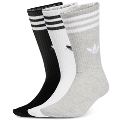 Unisexe Chaussettes - adidas 3-Stripes High Crew Socks 3 Pairs - Poly-Medium Grey Heather