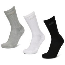 Unisex Socks - Nike Elevated Crew 3 Pack - Anthracite-Lt Smoke-White