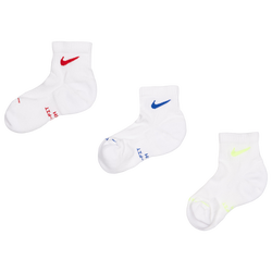 Unisex Socks - Nike Elevated Ankle 3 Pack - White-Blue-Yellow