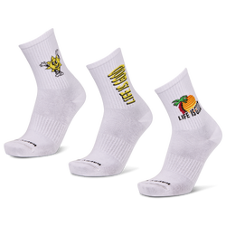 Unisex Socken - Happy Socks Crew 3 Pack - White-Yellow