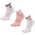 adidas Ankle 3 Pack - Unisex Socks White-Black-Pink