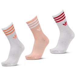 Unisex Socks - adidas Mid Cut Crew 3 Pack - White-White-Orange