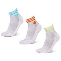 Unisexe Chaussettes - adidas Ankle 3 Pack - White-Samba Blue-Orange
