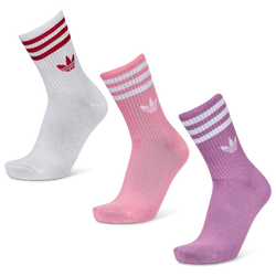 Unisex Calcetines - adidas Mid Cut Crew 3 Pack - Preloved Purple-Bliss Pink-White
