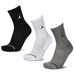 Unisex Socks - Jordan Everyday Cushioned Crew 3 Pack - Multicolor-Multicolor