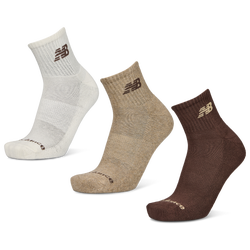 Unisexe Chaussettes - New Balance Ankle 3 Pack - Brown-Brown-Sail
