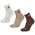 New Balance Ankle 3 Pack - Unisexe Chaussettes Brown-Brown-Sail