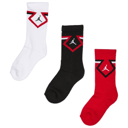 Unisex Socks - Jordan Kids Jumpman Crew 3 Pack - Gym Red-Gym Red-White