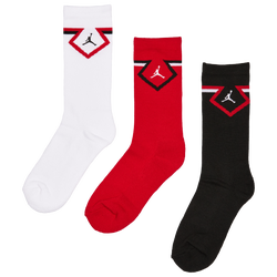 Unisex Socks - Jordan Kids Jumpman Crew 3 Pack - Gym Red-Gym Red-White