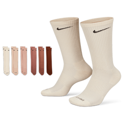 Unisexe Chaussettes - Nike Everyday Cushioned Crew 6 Pack - Pearl Whtblk-Bio Beigeblk