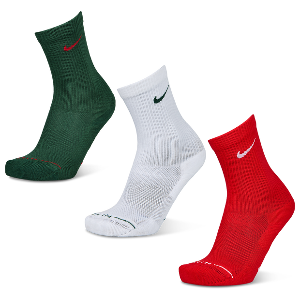 Nike Verde Elevated Crew 3 Pack - Calze - Taglia 38 - 42 - Algodón