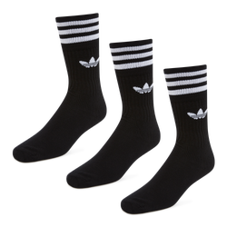 Unisex Socks - adidas Originals 3 Pack Trefoil Crew - Black-White