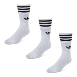 Unisex Socks - adidas Originals 3 Pack Trefoil Crew - White-Black