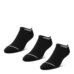 Unisex Socks - Jordan No Show 3 Pack - Black-Black-Black