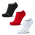 Jordan No Show 3 Pack - Unisex Socks Black-White-Gym Red