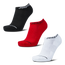 Jordan No Show 3 Pack - Unisex Socken Black-White-Gym Red