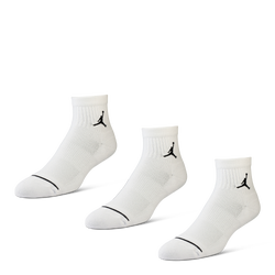 Unisex Socken - Jordan Quarter Socks 3 Pack - White-White-Black