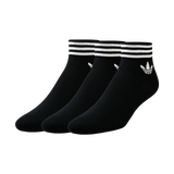 Black-White-Black - ADI ORG 3P TREF ANKLE BLACK