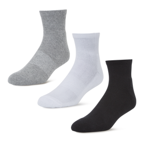 Grey-White-Black- +FL 3PK DRY QTR MIX