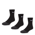 Black-Black-White- NK 3PK DRY CREW BLK/WHT