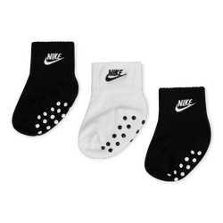 Unisex Socks - Nike Kids Ankle No Slip 3 Pack - Black-Black