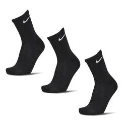 Unisex Socks - Nike Crew 3 Pack Large - Black-White