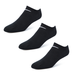 Unisex Socks - Nike Cushion No Show 3 Pack - Black-Black