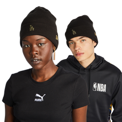 Unisex Knitted Hats & Beanies - New Era Badge - Black-Black