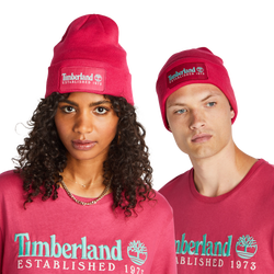 Unisex Knitted Hats & Beanies - Timberland Established 1973 - Purple-Teal