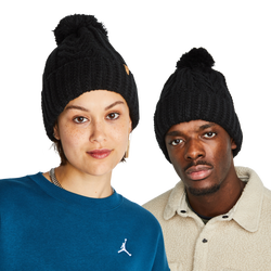 Unisex Knitted Hats & Beanies - Timberland Logo - Black-Black