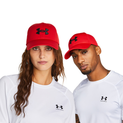 Unisex Kappen - Under Armour Adjustable - Red-Red-Black