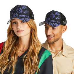 Unisex Trucker - New Era A-Frame NBA - Black-Blue-Multi