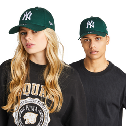 Unisex Caps - New Era 9Forty Mlb New York Yankees - Dark Green-Dark Green-White