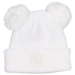 Unisex Caps - New Era Double Pom - White-White