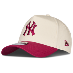 Unisexe Casquettes - New Era E-frame Closed Back Mlb New York Yankees - Red-Beige