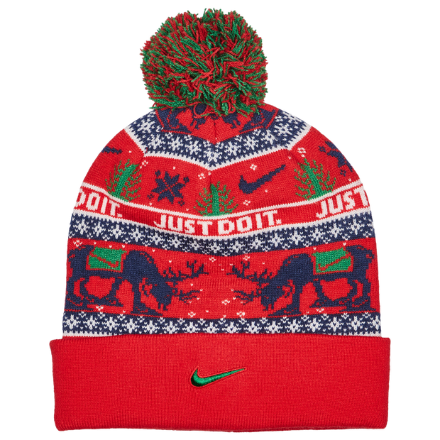 Nike Peak Unisex Knitted Hats & Beanies - Red - One Size - Wool